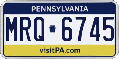 PA license plate MRQ6745