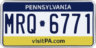 PA license plate MRQ6771