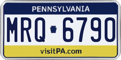 PA license plate MRQ6790