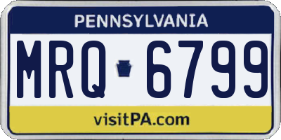PA license plate MRQ6799