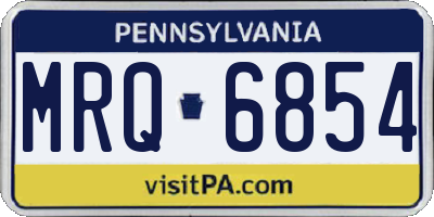 PA license plate MRQ6854