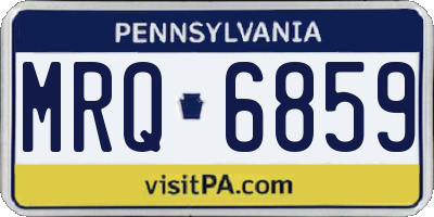 PA license plate MRQ6859