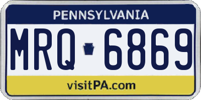 PA license plate MRQ6869