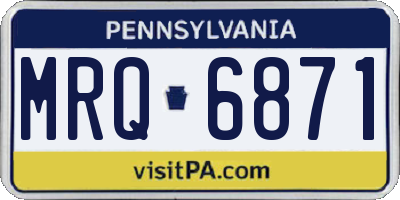 PA license plate MRQ6871