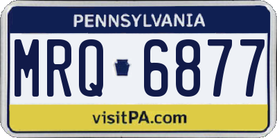 PA license plate MRQ6877