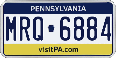 PA license plate MRQ6884