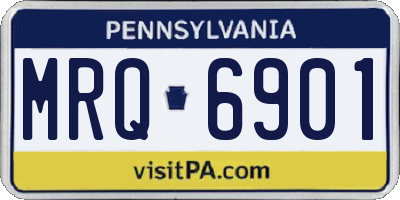 PA license plate MRQ6901