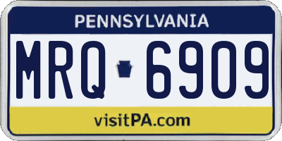 PA license plate MRQ6909