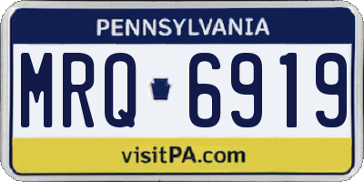 PA license plate MRQ6919