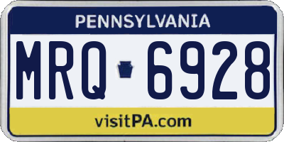 PA license plate MRQ6928