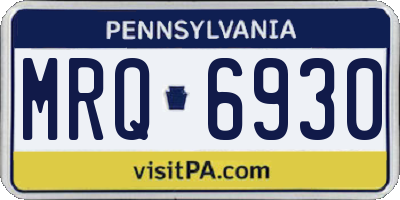 PA license plate MRQ6930