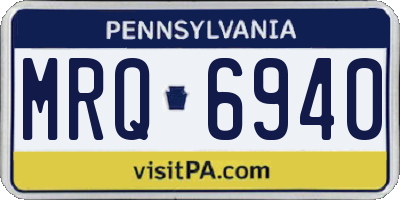 PA license plate MRQ6940