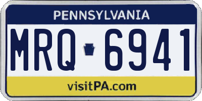 PA license plate MRQ6941