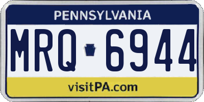 PA license plate MRQ6944