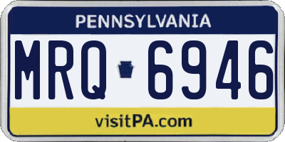 PA license plate MRQ6946