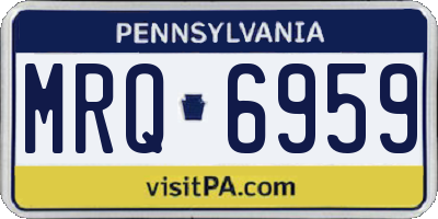 PA license plate MRQ6959