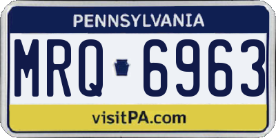 PA license plate MRQ6963