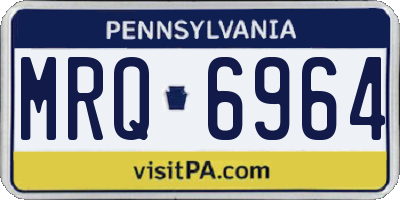 PA license plate MRQ6964