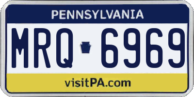 PA license plate MRQ6969