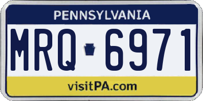PA license plate MRQ6971