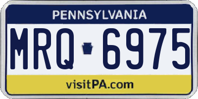 PA license plate MRQ6975