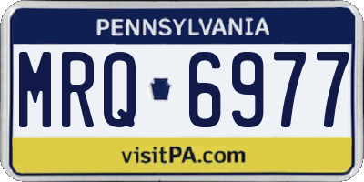 PA license plate MRQ6977