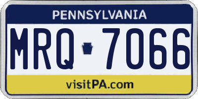 PA license plate MRQ7066