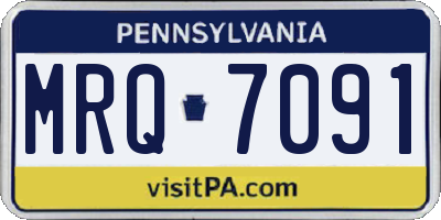 PA license plate MRQ7091