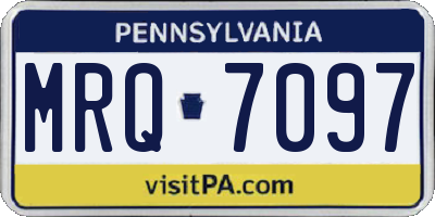 PA license plate MRQ7097