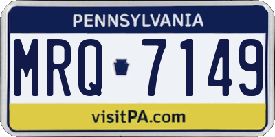 PA license plate MRQ7149