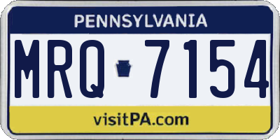 PA license plate MRQ7154