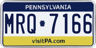 PA license plate MRQ7166
