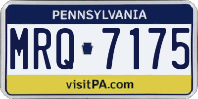 PA license plate MRQ7175