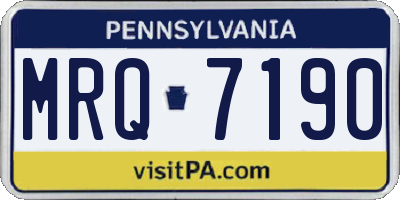 PA license plate MRQ7190