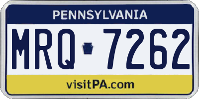 PA license plate MRQ7262