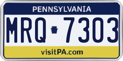 PA license plate MRQ7303