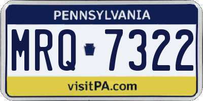PA license plate MRQ7322