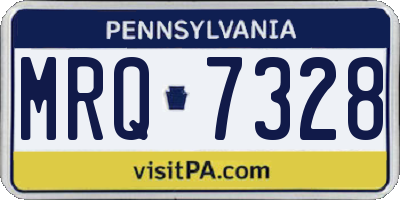PA license plate MRQ7328