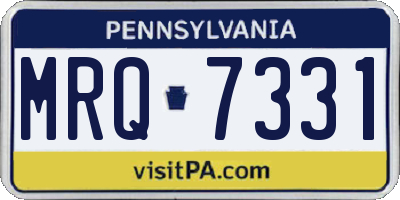 PA license plate MRQ7331