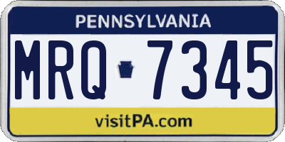 PA license plate MRQ7345