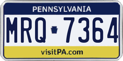 PA license plate MRQ7364