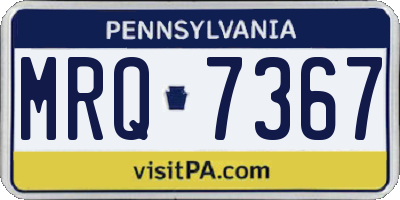 PA license plate MRQ7367