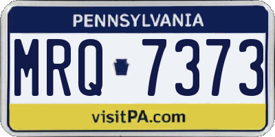 PA license plate MRQ7373