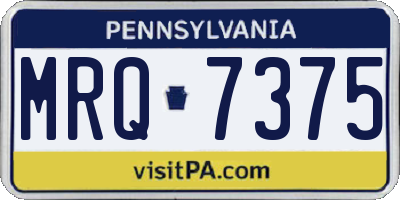 PA license plate MRQ7375