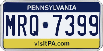 PA license plate MRQ7399