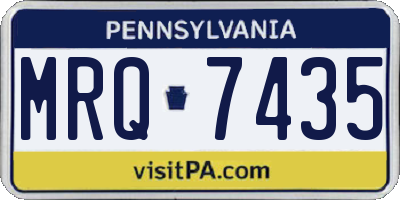 PA license plate MRQ7435