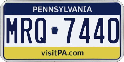 PA license plate MRQ7440