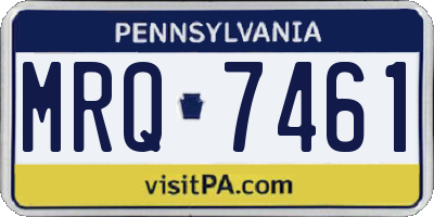PA license plate MRQ7461