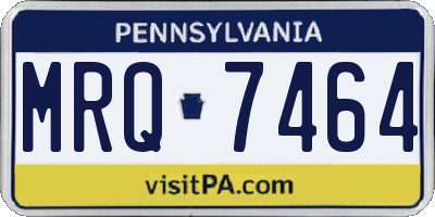 PA license plate MRQ7464