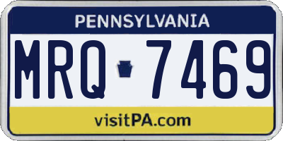 PA license plate MRQ7469